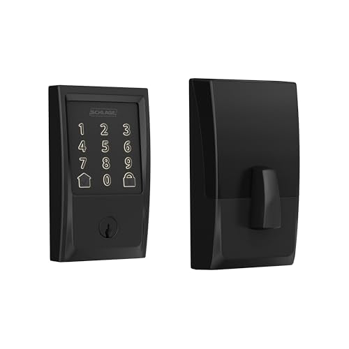 Schlage Encode Smart Wi-Fi Deadbolt Lock with Touchscreen Keypad, Keyless Front Door Entry, App Control, Alexa, Google Home and Airbnb Compatible, Matte Black, BE489WB CEN 622 - Image 2