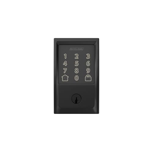 Schlage Encode Smart Wi-Fi Deadbolt Lock with Touchscreen Keypad, Keyless Front Door Entry, App Control, Alexa, Google Home and Airbnb Compatible, Matte Black, BE489WB CEN 622 - Image 5