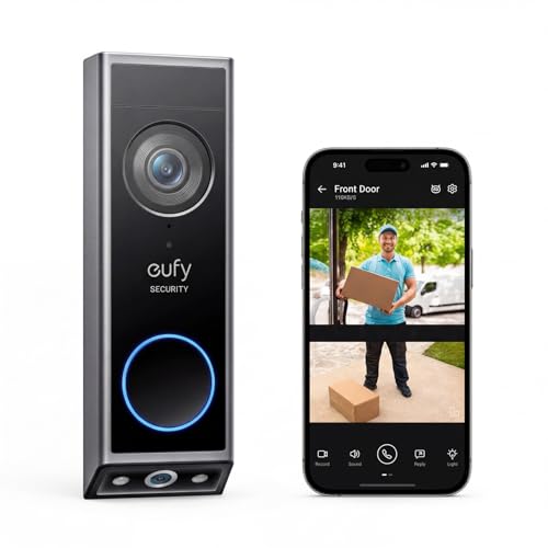 eufy Security Video Doorbell E340,No Subscription,Dual Cameras,2K FHD,Head-to-Toe View, Doorbell Camera Wireless & Wired, Color Night Vision, Two-Way Talk, AI Motion/Package Detection, Built-in 8GB - Image 2