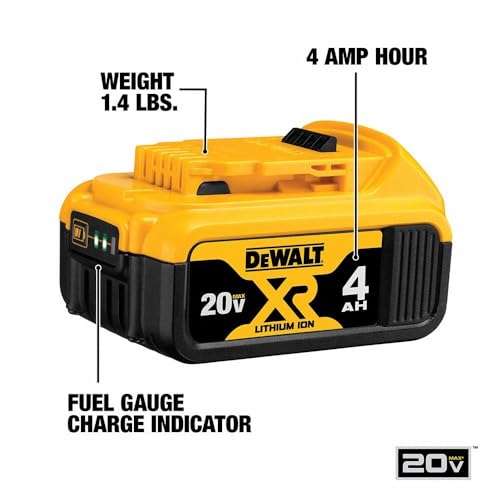 DEWALT 20V MAX* XR Battery, 4.0-Ah, 2-Pack (DCB204-2), Black - Image 5