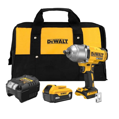 DEWALT 20V MAX Cordless Impact Wrench with Hog Ring Anvil, Brushless High Torque 1/2 Impact Gun, 4-Mode Speed, Includes Battery, Charger and Kit Bag (DCF900P1) - Image 2