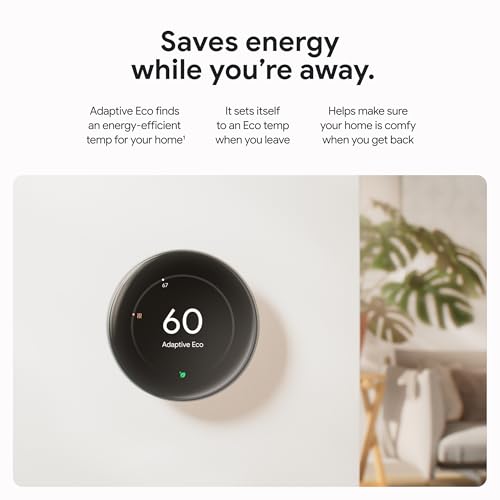 Google Nest Learning Thermostat (4th gen) + Nest Temperature Sensor (2nd gen) - Obsidian - Image 3
