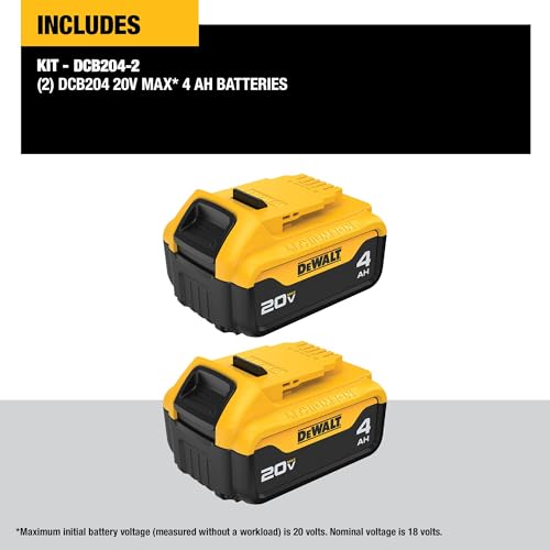 DEWALT 20V MAX* XR Battery, 4.0-Ah, 2-Pack (DCB204-2), Black - Image 4