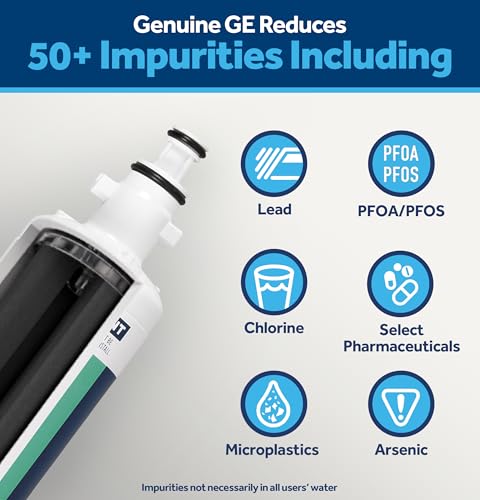 GE RPWFE Refrigerator Water Filter, Genuine Replacement Filter, Certified to Reduce Lead, Sulfur, and 50+ Other Impurities, Replace Every 6 Months for Best Results, Pack of 2 - Image 3
