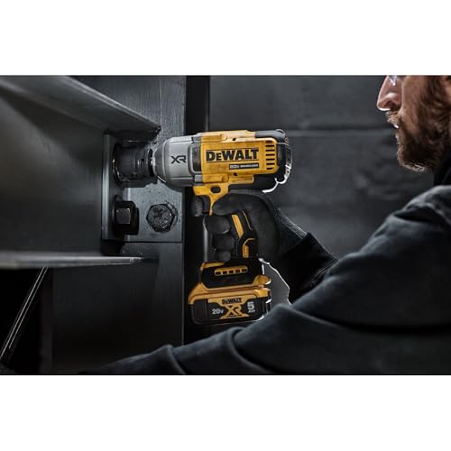 DEWALT 20V MAX Cordless Impact Wrench with Hog Ring Anvil, Brushless High Torque 1/2 Impact Gun, 4-Mode Speed, Includes Battery, Charger and Kit Bag (DCF900P1) - Image 7