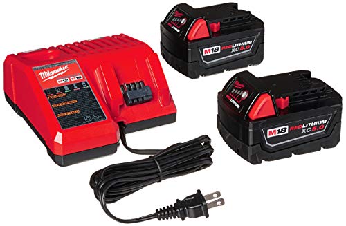 Milwaukee 48-59-1850 M18 RED LITHIUM XC 5.0 Ah Batteries (2) + 48-59-1812 M12 and M18 Multi Voltage Charger kit - Image 4