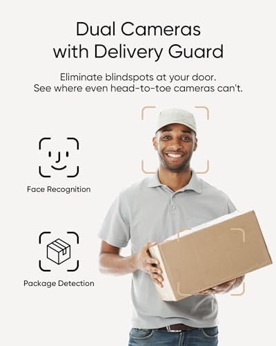 eufy Security Video Doorbell E340,No Subscription,Dual Cameras,2K FHD,Head-to-Toe View, Doorbell Camera Wireless & Wired, Color Night Vision, Two-Way Talk, AI Motion/Package Detection, Built-in 8GB - Image 3