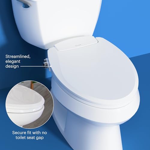 Brondell Bidet Toilet Seat Non-Electric Swash Ecoseat, Fits Elongated Toilets, White - Dual Nozzle System, Ambient Water Temperature - Bidet with Easy Installation - Image 4
