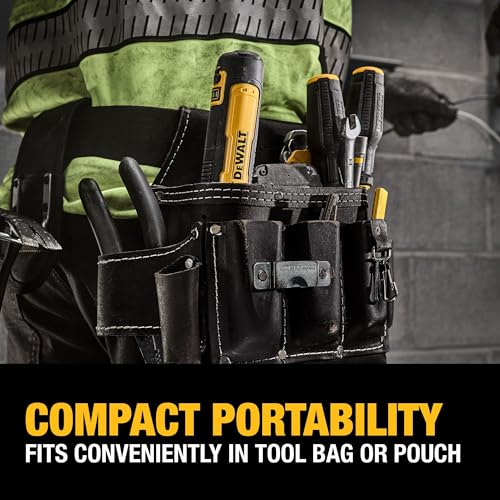 DEWALT Cordless Screwdriver, 4V USB Rechargeable Electric Screwdriver with 12 pcs Screwdriver Bit Set, LED Light, FLEXDRIVE Control, Compact, Ergonomic (DWHT66719) - Image 4