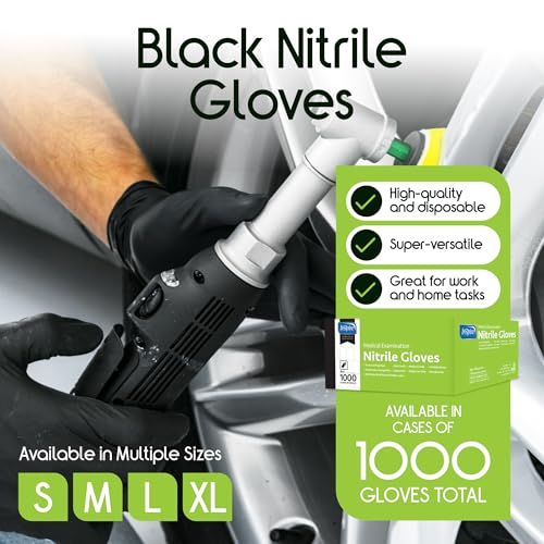 Inspire Black Nitrile Gloves | THE ORIGINAL Quality Black Gloves Disposable Latex Free | 4.5 Cooking (Nitrile, Large) - Image 3