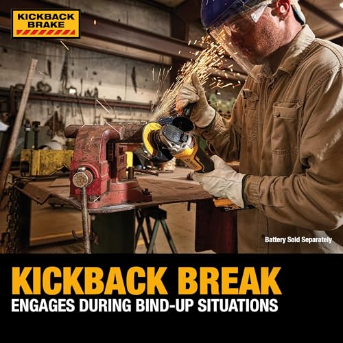 DEWALT 20V MAX* Angle Grinder Tool Cordless Brushless, 4 1/2 Inch, with Paddle Switch and Kickback Brake, Tool Only (DCG413B) - Image 5