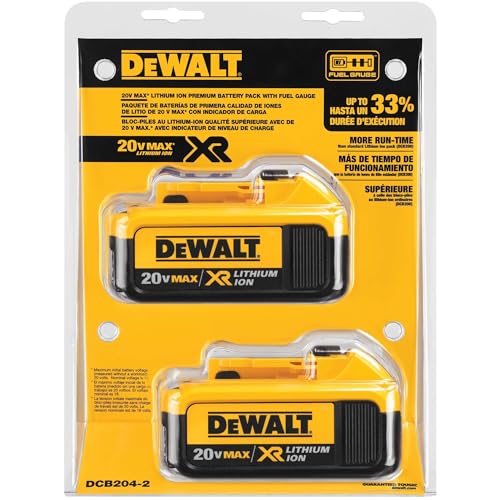 DEWALT 20V MAX* XR Battery, 4.0-Ah, 2-Pack (DCB204-2), Black - Image 7