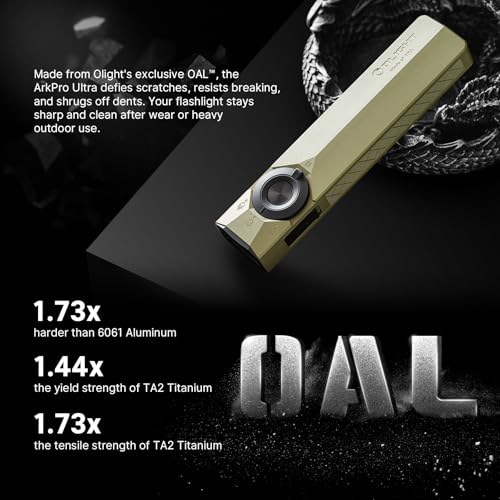OLIGHT ArkPro Ultra EDC Flat Flashlight, Rechargeable Portable Flash Light, 1700 Lumens with White LED, UV and Green Beam for Working, Emergency, Camping, Everyday Carry (Olive Green CW) - Image 6