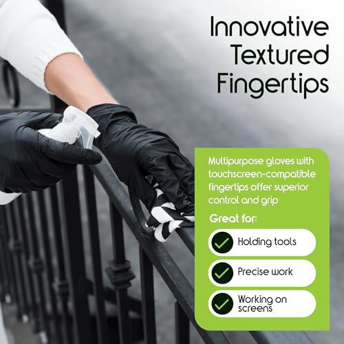 Inspire Black Nitrile Gloves | THE ORIGINAL Quality Black Gloves Disposable Latex Free | 4.5 Cooking (Nitrile, Large) - Image 7