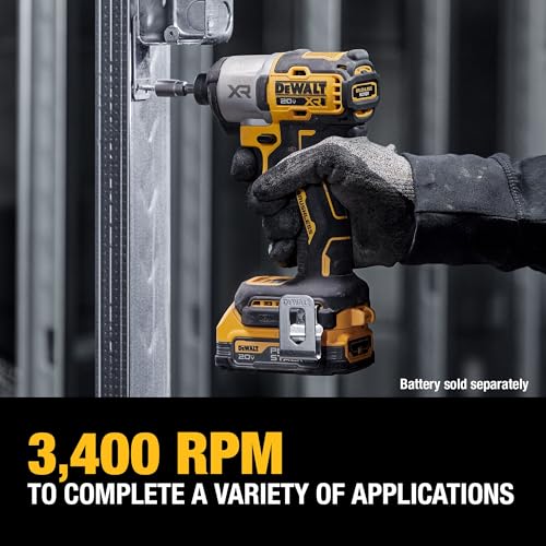 DEWALT 20V MAX XR Impact Driver, 1/4 Inch High Torque Brushless 3 Speed Premium Cordless with LED Light, Extended Runtime, Tool Only (DCF845B) - Image 7