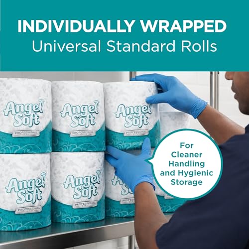 Angel Soft Professional Series by Georgia-Pacific PRO 2-Ply Embossed Toilet Paper, White, Individually Wrapped, 450 Sheets Per Roll, 80 Toilet Tissue Rolls Per Case, 16880 - Image 4
