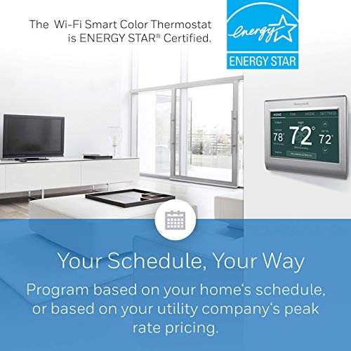 Honeywell Home RTH9585WF1004 Wi-Fi Smart Color Thermostat, 7 Day Programmable, Touch Screen, Energy Star, Alexa Ready, Gray - Image 6