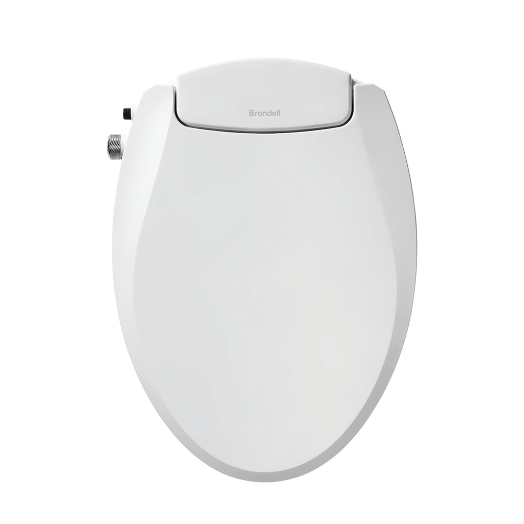 Brondell Bidet Toilet Seat Non-Electric Swash Ecoseat, Fits Elongated Toilets, White - Dual Nozzle System, Ambient Water Temperature - Bidet with Easy Installation - Image 1