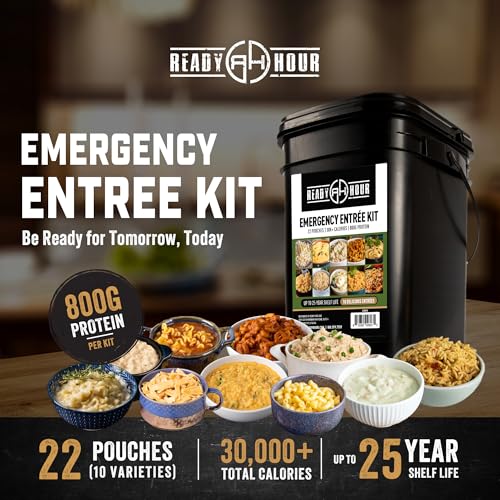 Ready Hour 120 Serving Entree Bucket-Freeze Dried Emergency Food Supply-Survival Meals with Long Shelf Life-Prepper Essentials for Disaster, Camping, Hiking, or Outdoor Use - Image 4