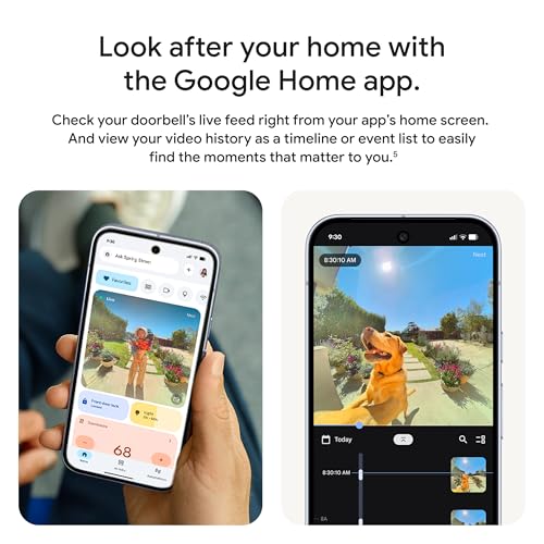 Google Nest Doorbell (Wired, 3rd Gen) - 2K Video and Gemini, Live View, Night Vision, 2-Way Audio - Works with Google Home - 2025 Model - Snow - Image 4