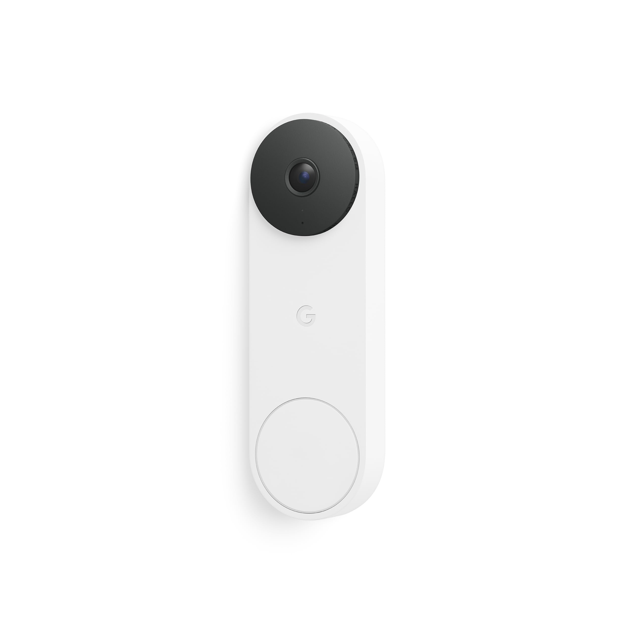 Google Nest Doorbell (Wired, 3rd Gen) - 2K Video and Gemini, Live View, Night Vision, 2-Way Audio - Works with Google Home - 2025 Model - Snow - Image 1
