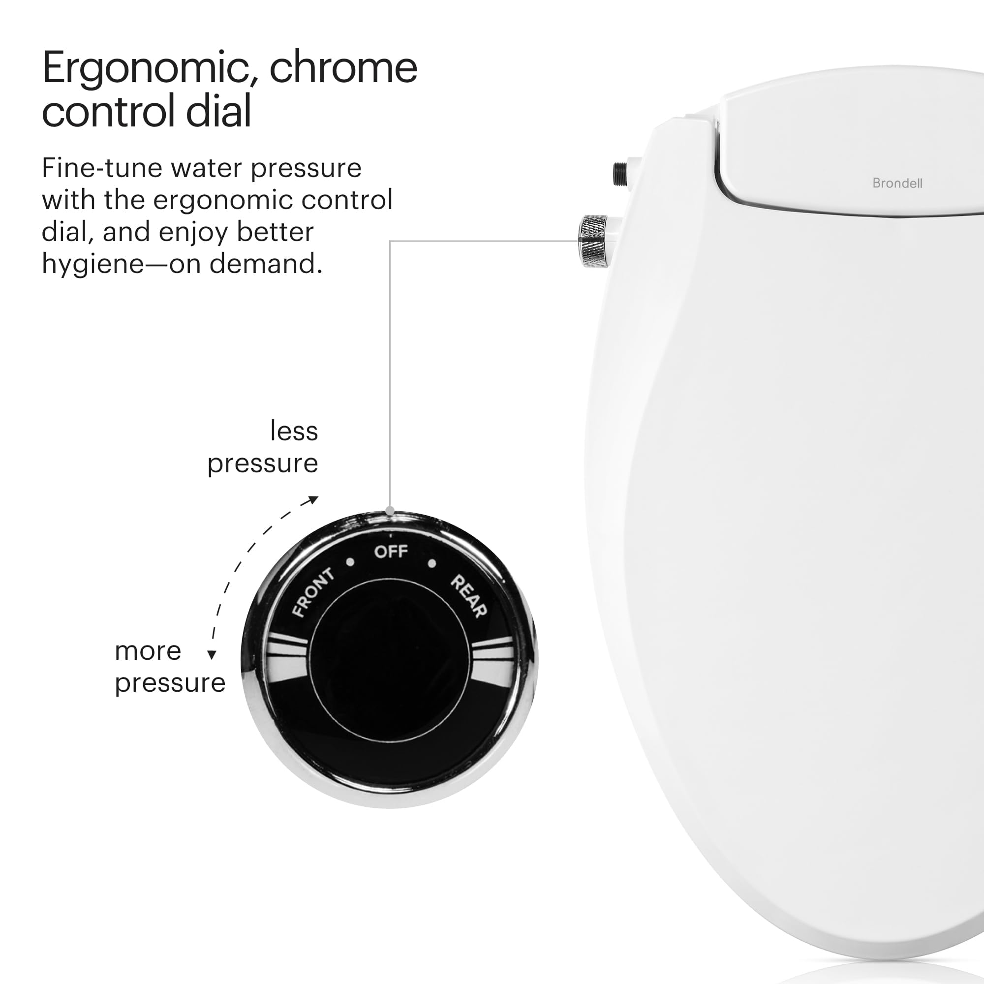 Brondell Bidet Toilet Seat Non-Electric Swash Ecoseat, Fits Elongated Toilets, White - Dual Nozzle System, Ambient Water Temperature - Bidet with Easy Installation - Image 8