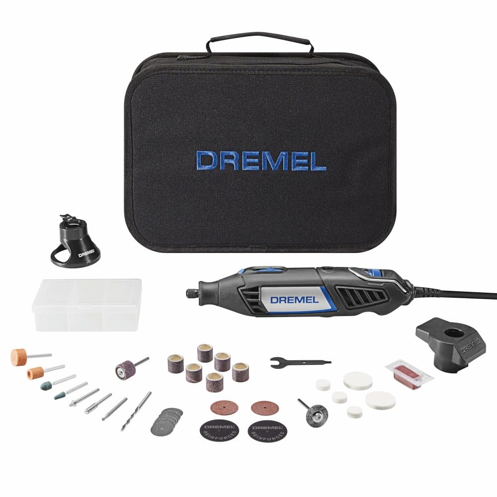 Dremel 4000-2/32 Variable Speed Rotary Tool Kit-Engraver, Polisher, and Sander- Perfect for Cutting, Detail Sanding, Engraving, Wood Carving, and Polising- 2 Attachments & 32 Accessories - Image 1