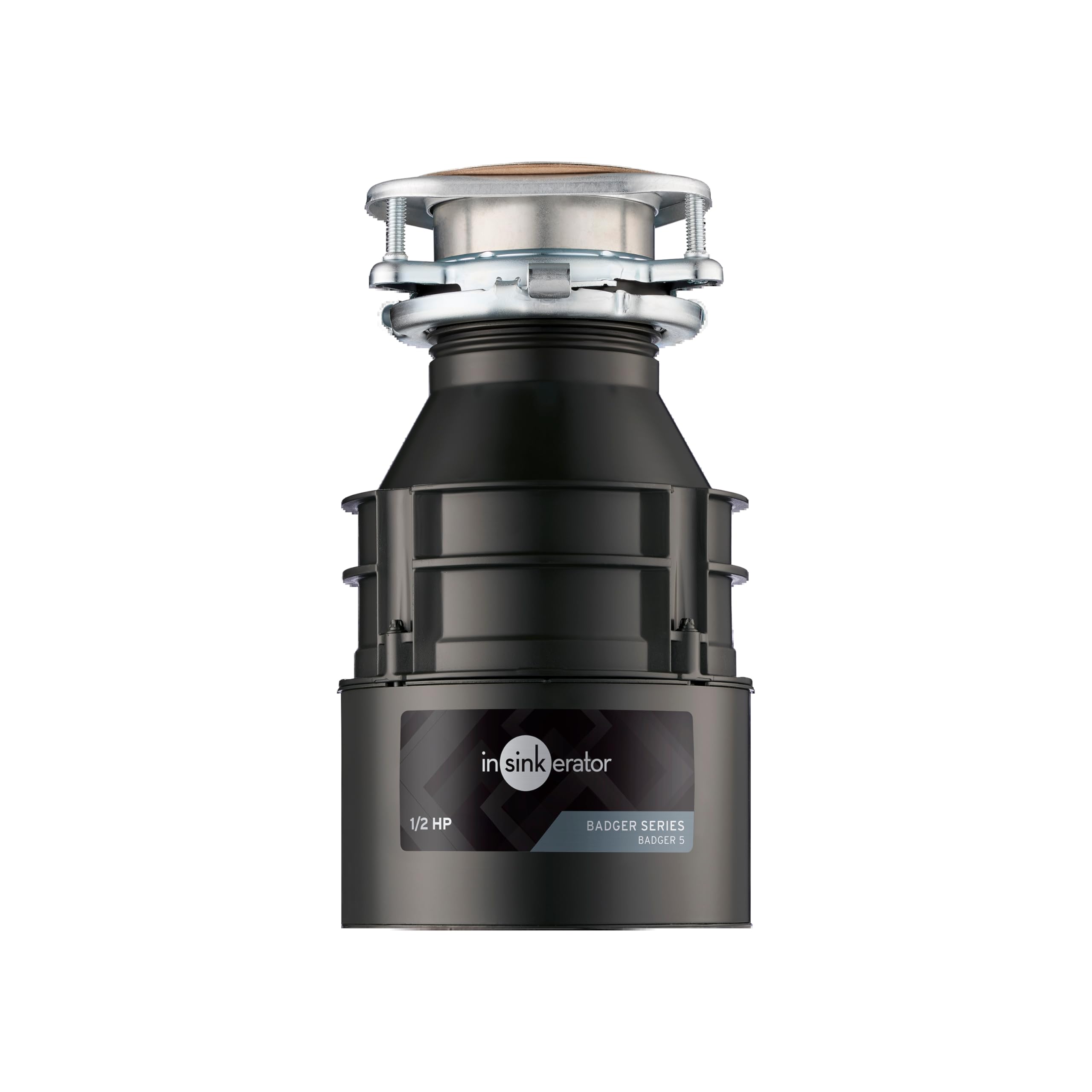 InSinkErator Badger 5 Garbage Disposal, Standard Series 1/2 HP Continuous Feed Food Waste Disposer, Black, Set of 1 - Image 1