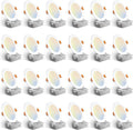 Amico 24 Pack 6 Inch 5CCT Ultra-Thin LED Recessed Ceiling Light with Junction Box, 1050LM Brightness, Dimmable Canless Wafer Downlight, 12W, ETL&FCC - Image 1