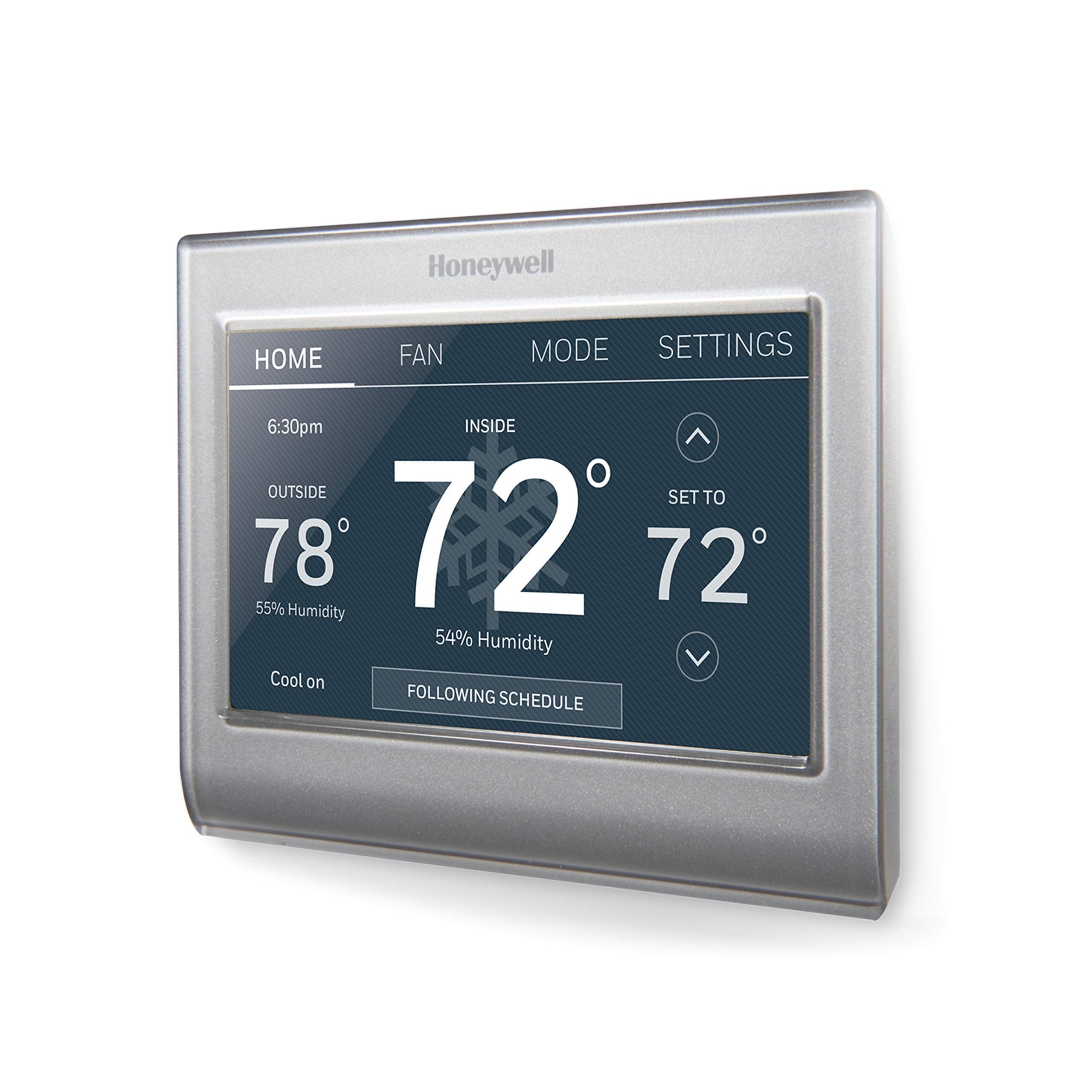 Honeywell Home RTH9585WF1004 Wi-Fi Smart Color Thermostat, 7 Day Programmable, Touch Screen, Energy Star, Alexa Ready, Gray - Image 1